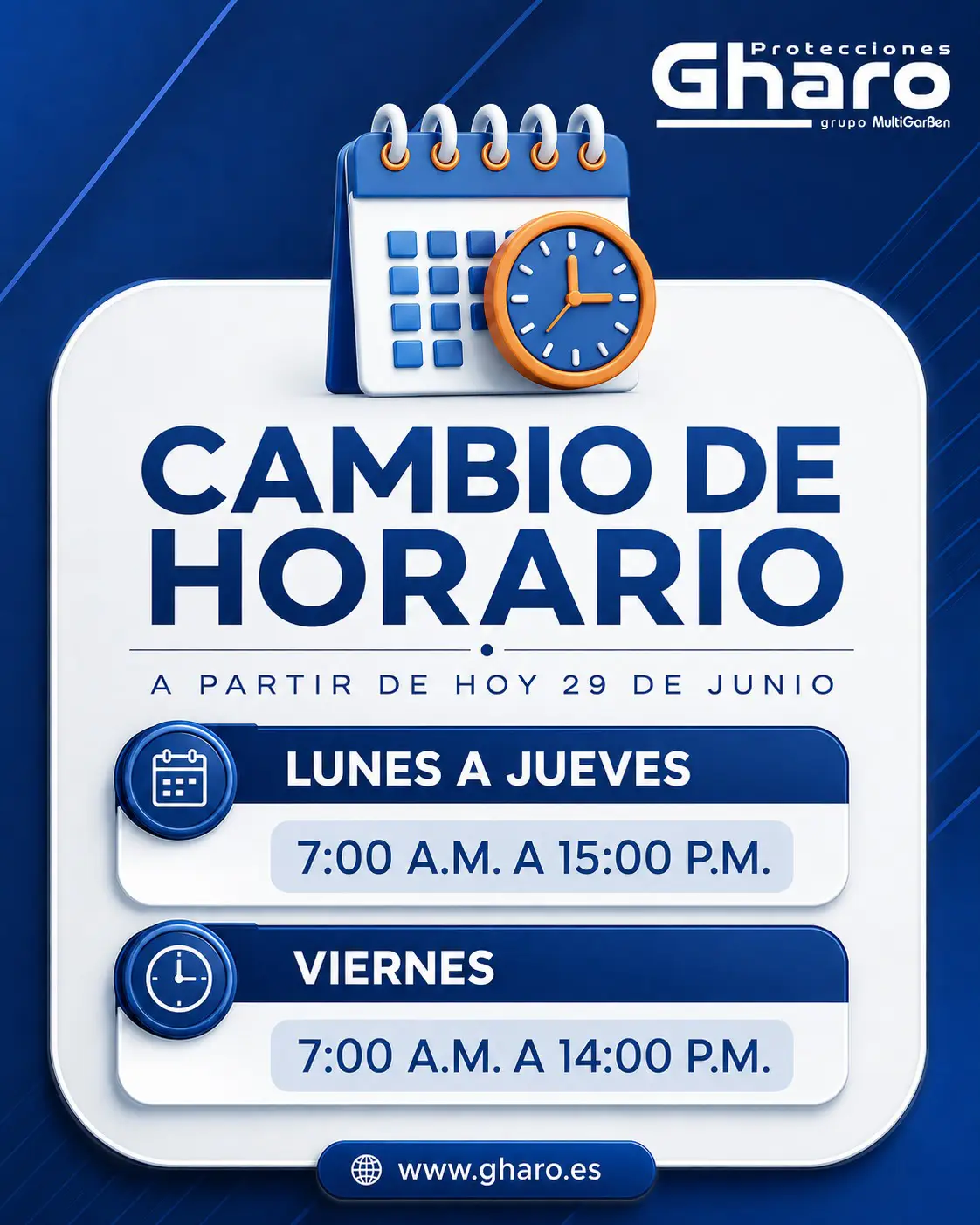 Cambio de Horario Verano 2026